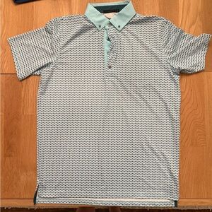 Greyson Men's Polo Shirt - Light Blue and Black